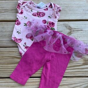 Laura Ashley Matching Tutu Set  Size 3-6M